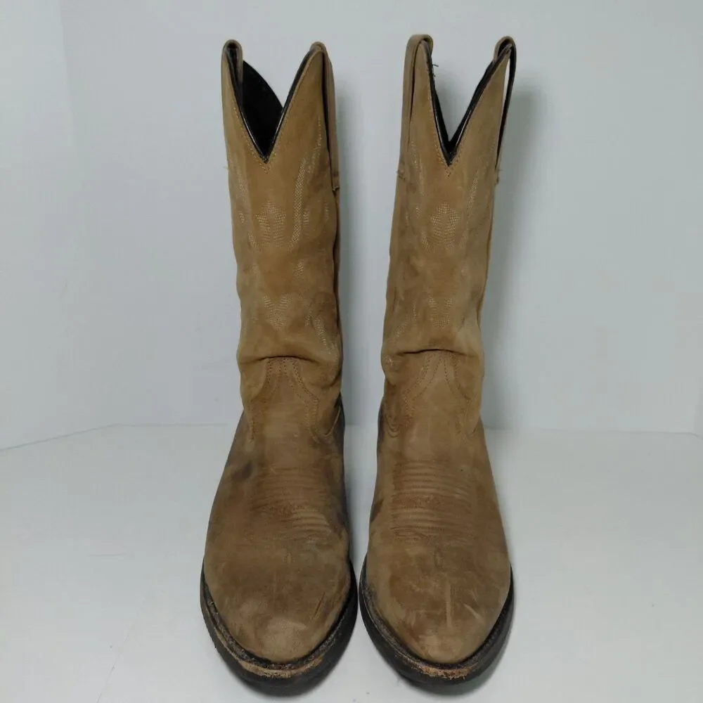 Masterson Boot Co Cowboy Brown Leather Boots Men's Size 8.5 D
